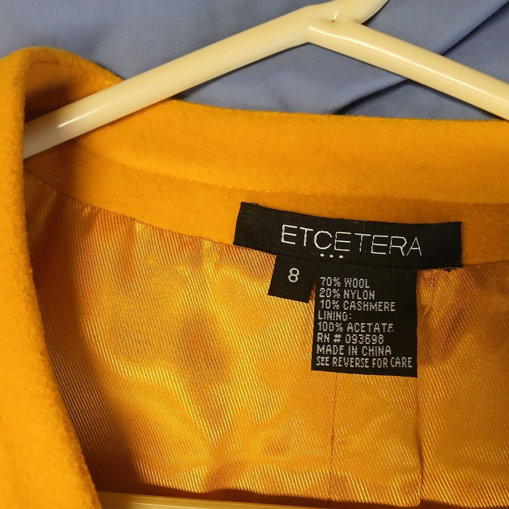 Etcetera Vibrant Yellow Wool Jacket - image 4